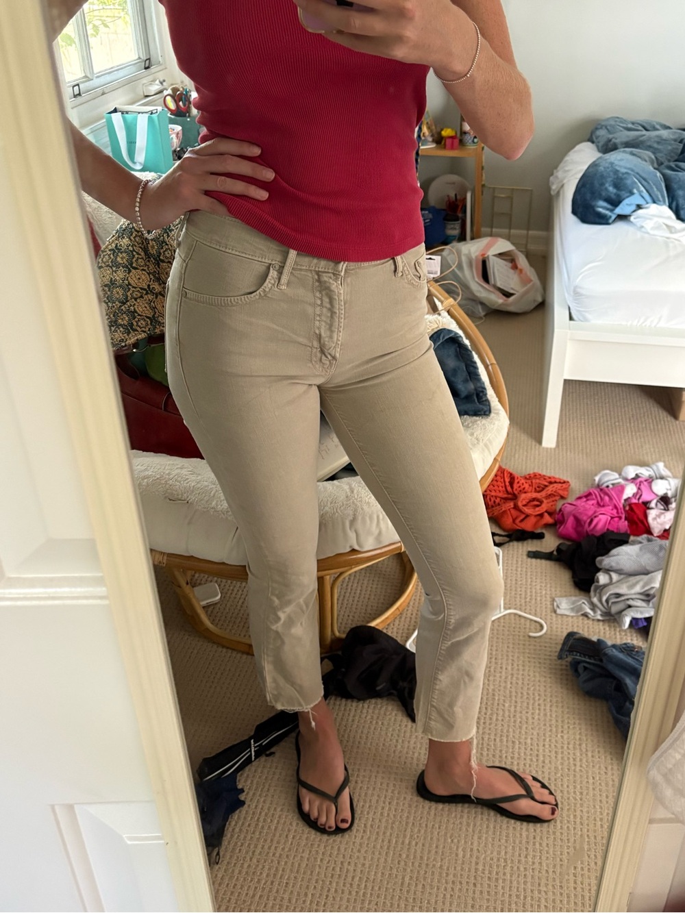 MOTHER tan colored jeans